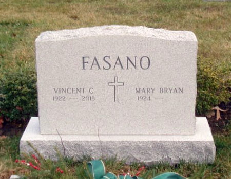 This is an upright companion stone in Barre Gray granite from Vermont with a &ldquo;steeled&rdquo; surface.