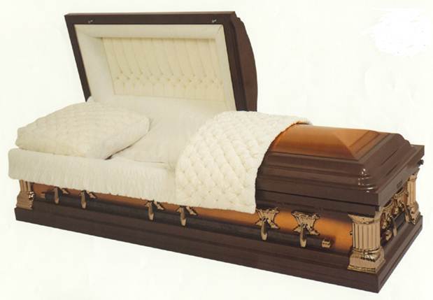 Young 32 oz Solid Copper with Velvet Interior - Premium Casket