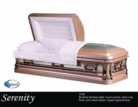 Serenity - Solid Stainless Steel - Standard Casket Large Shell