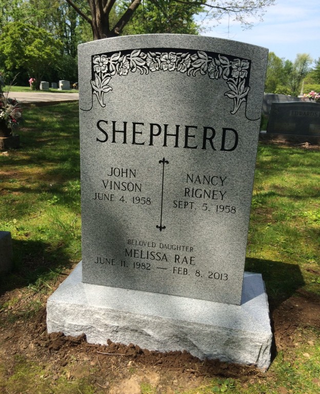 Triple Upright Headstones McKinneyBrown Funeral Home Liberty KY