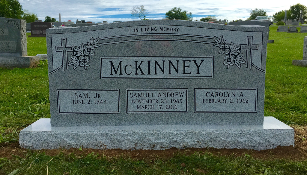 Triple Upright Headstones McKinneyBrown Funeral Home Liberty KY