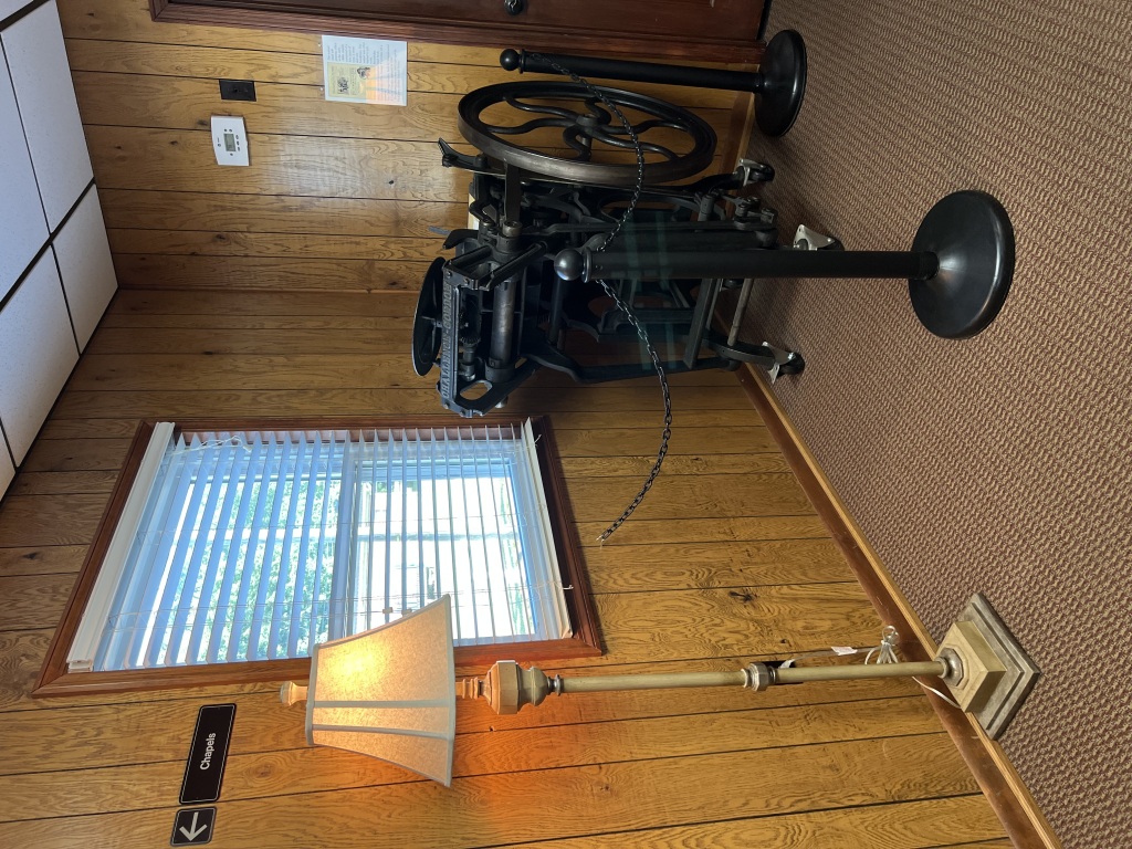 Antique Printing Press from Funeral Home