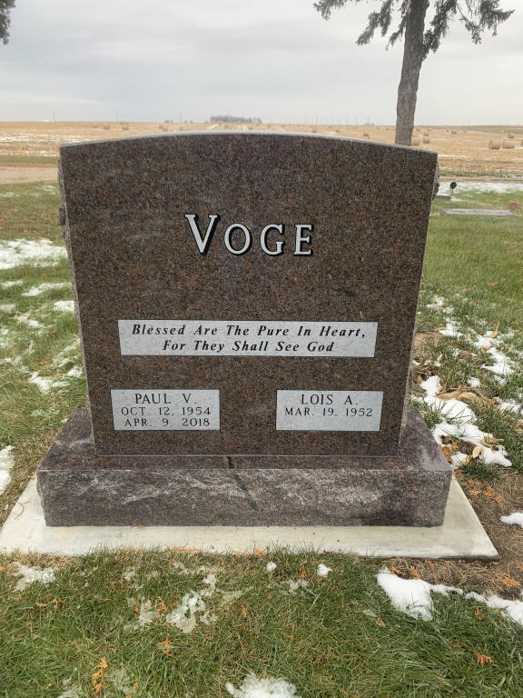 Monuments Nicklas D Jensen Funeral Home Correctionville, Holstein