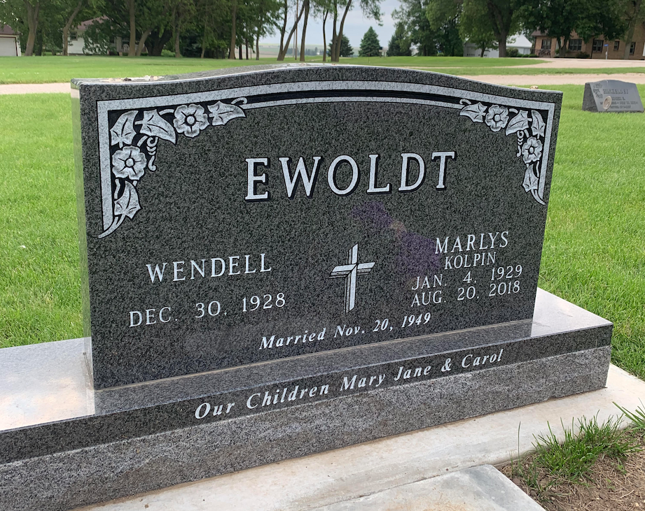 Monuments Nicklas D Jensen Funeral Home Correctionville, Holstein