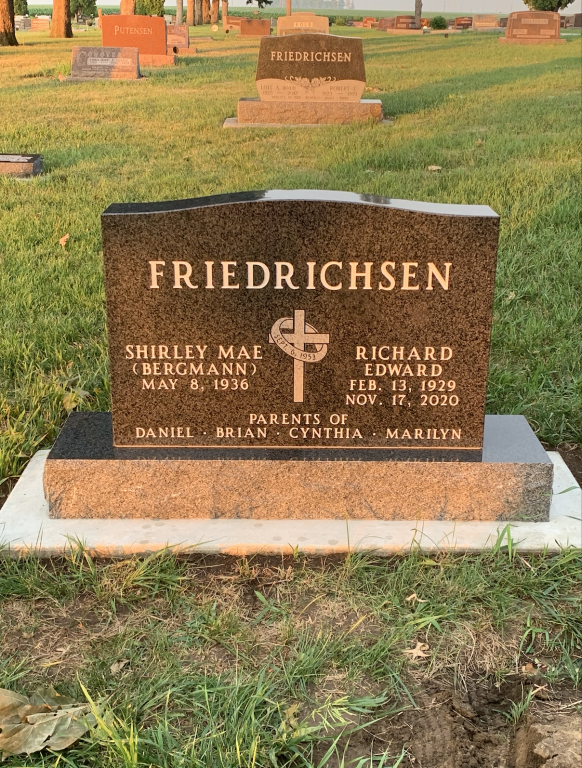 Monuments Nicklas D Jensen Funeral Home Correctionville, Holstein