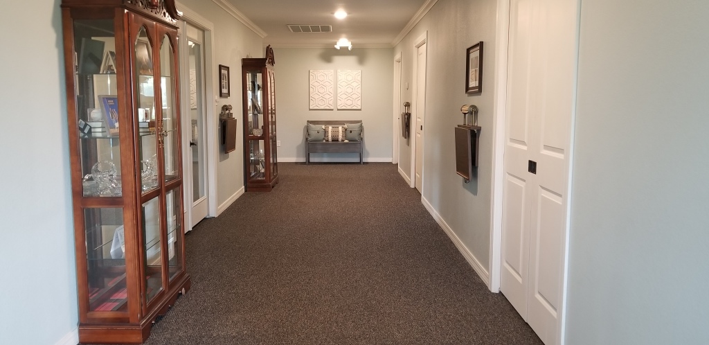 Hall to Our Viewing Rooms and Chapel