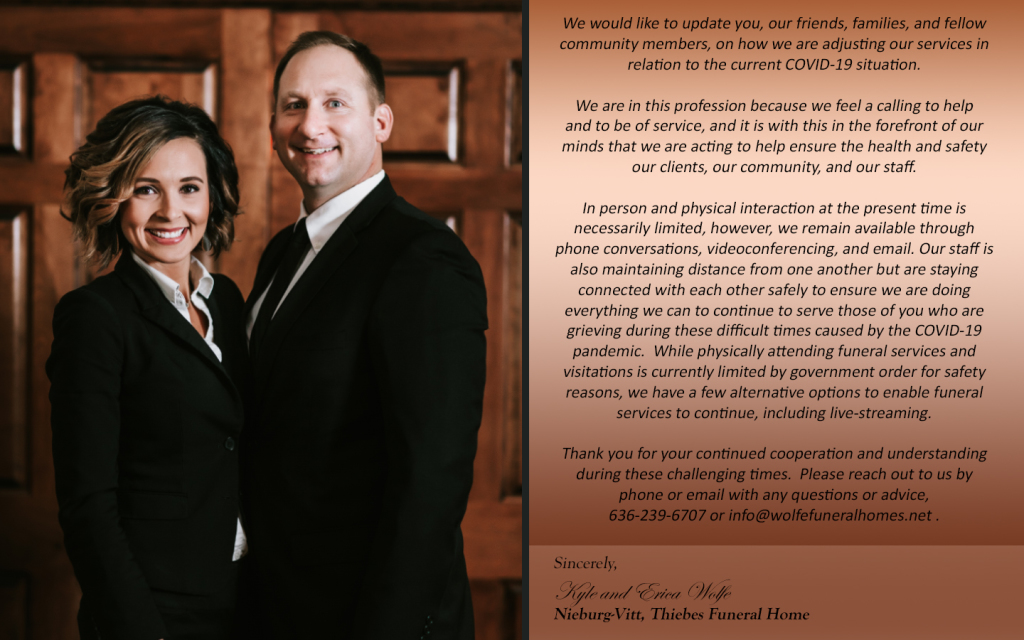 NieburgVitt, Thiebes Funeral Home Pacific MO funeral home and cremation