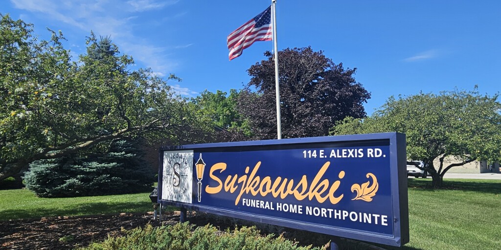 Sujkowski Funeral Home Northpointe Entrance and Grounds