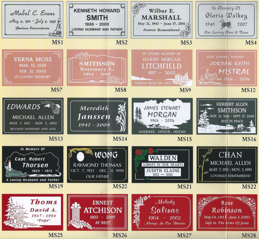 Memorial Markers Funeral Home Courtenay Cemetery Cremation