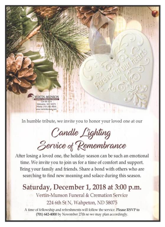 News and Events VertinMunson Funeral Home North Wahpeton ND