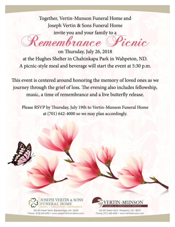 News and Events VertinMunson Funeral Home North Wahpeton ND funeral home and cremation