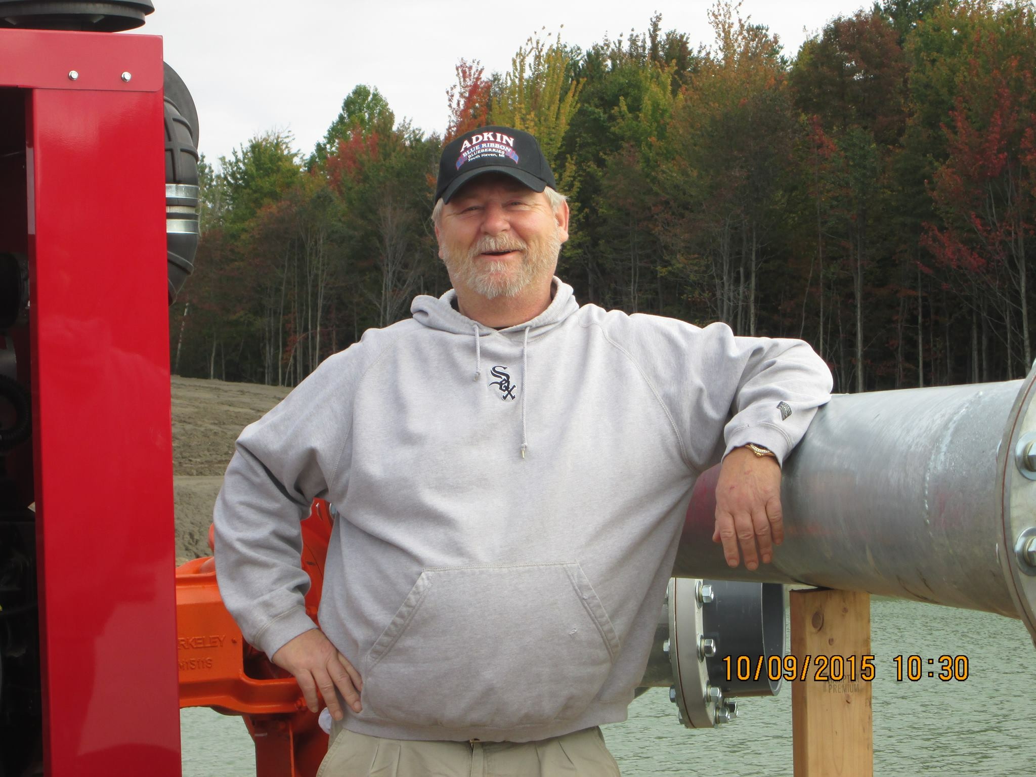 Randy posing by the new pump station at the newest ABRPC irrigation pond