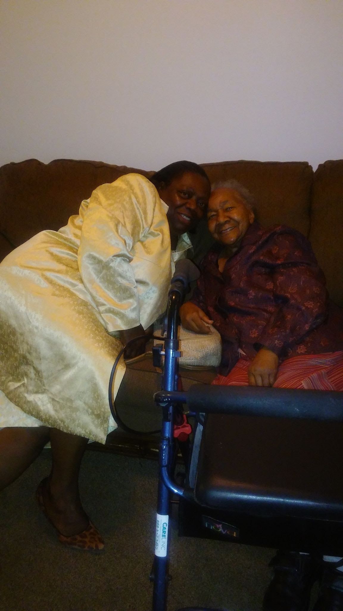 Loving on my Aunt Irene