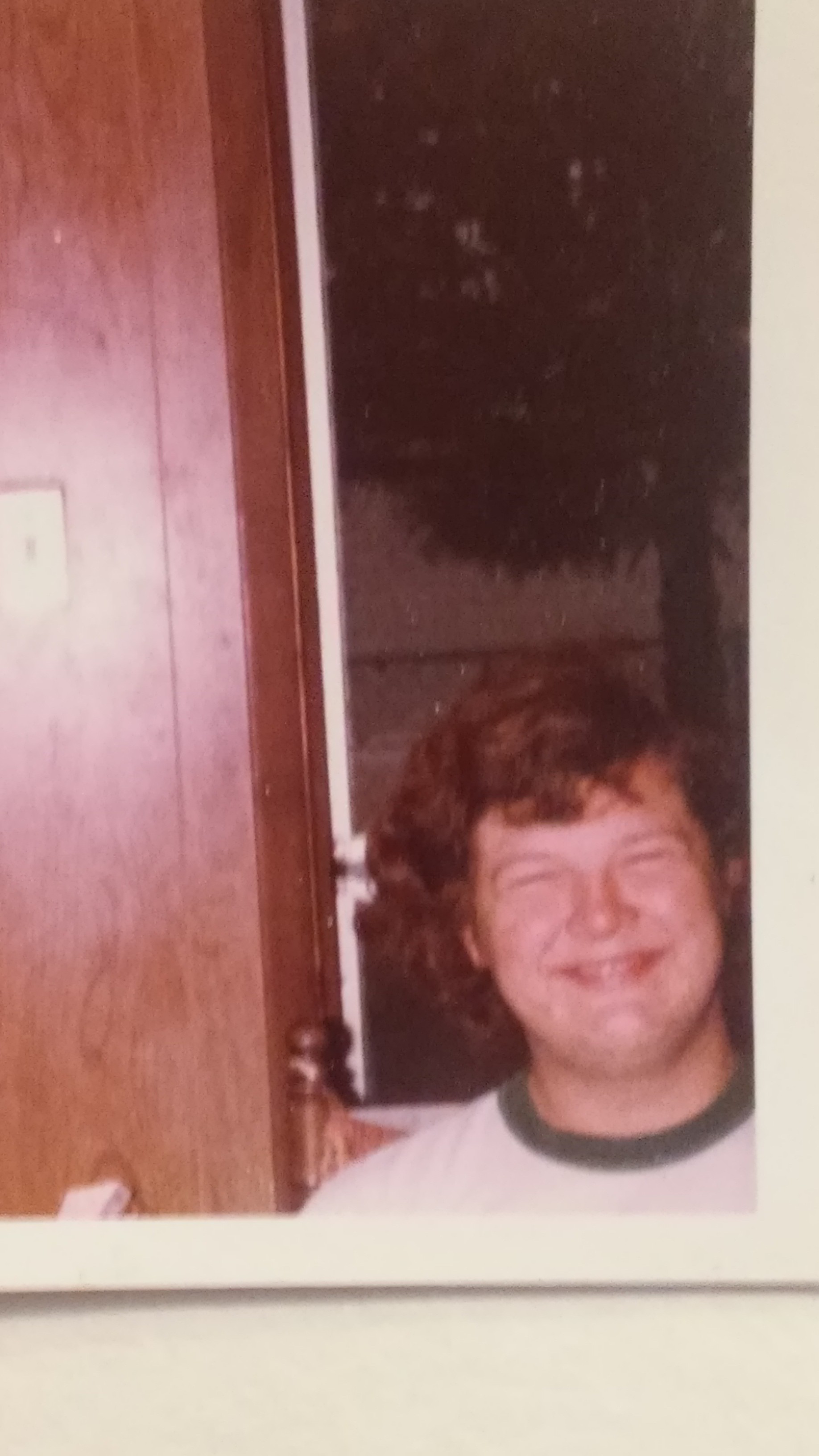 Dad a teenager smiling