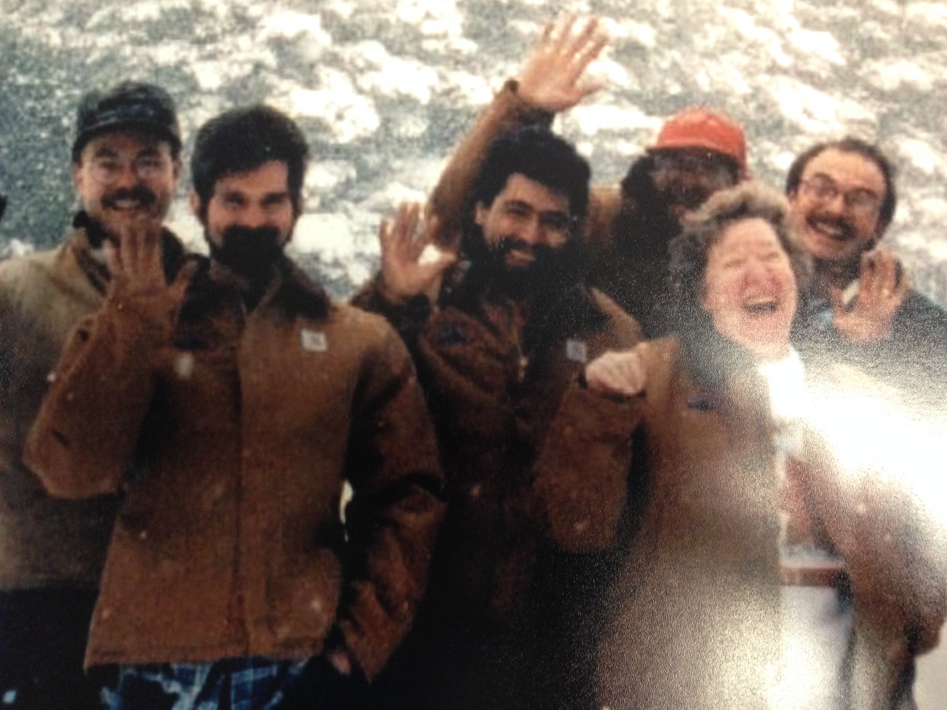 Joy and the old gang at DeGrandchamps Farm