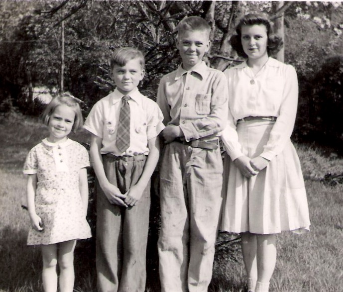 Busscher kids, Grace, Leroy, Wayne & Shirley