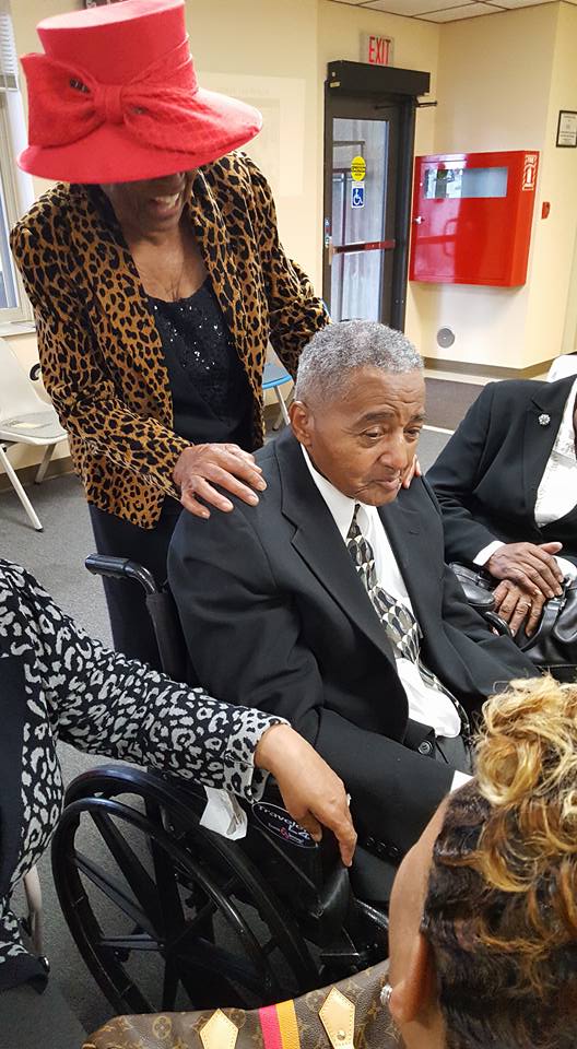 Aunt Ozema and daddy at his 80th birthday party.