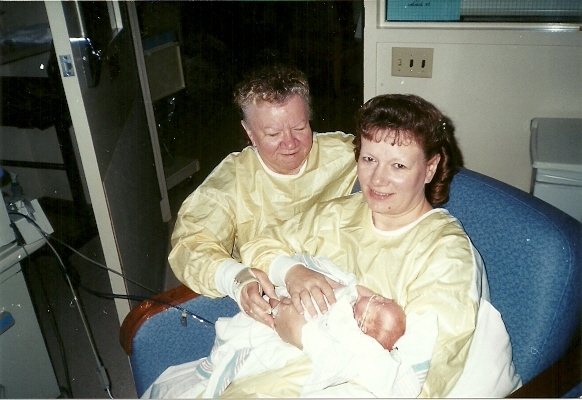 Grandma's first visit with Steven