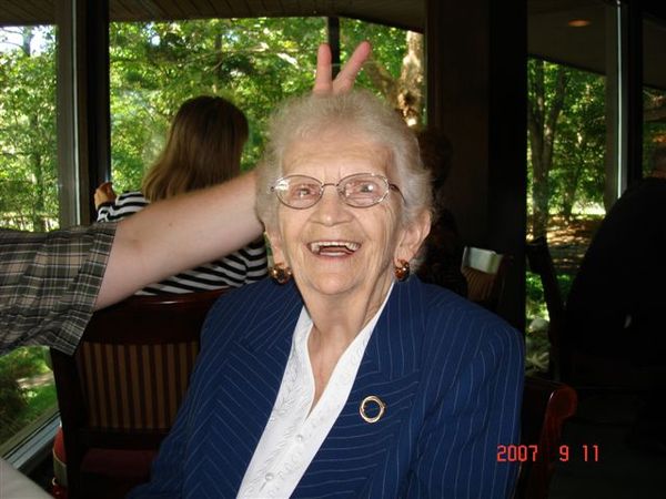 Sharing a laugh with Betty over lunch at The Black Swan (Kalamazoo), September 2007<br>