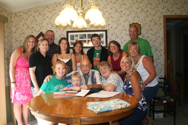 Celebrating dad's 75th birthday in 2010.