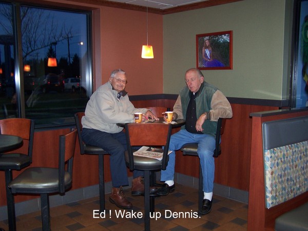 Ed and his drinking&nbsp;&nbsp;(coffee) buddy,Dennis.