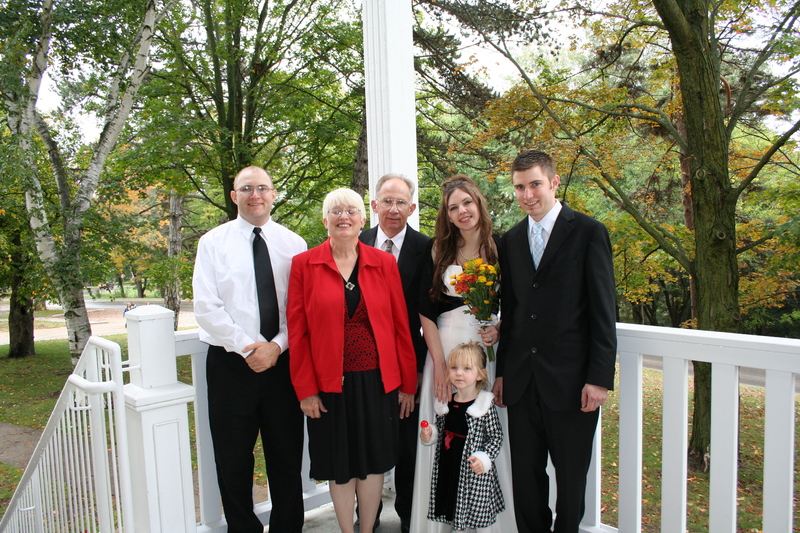 The family on Steve and Abby's wedding day.