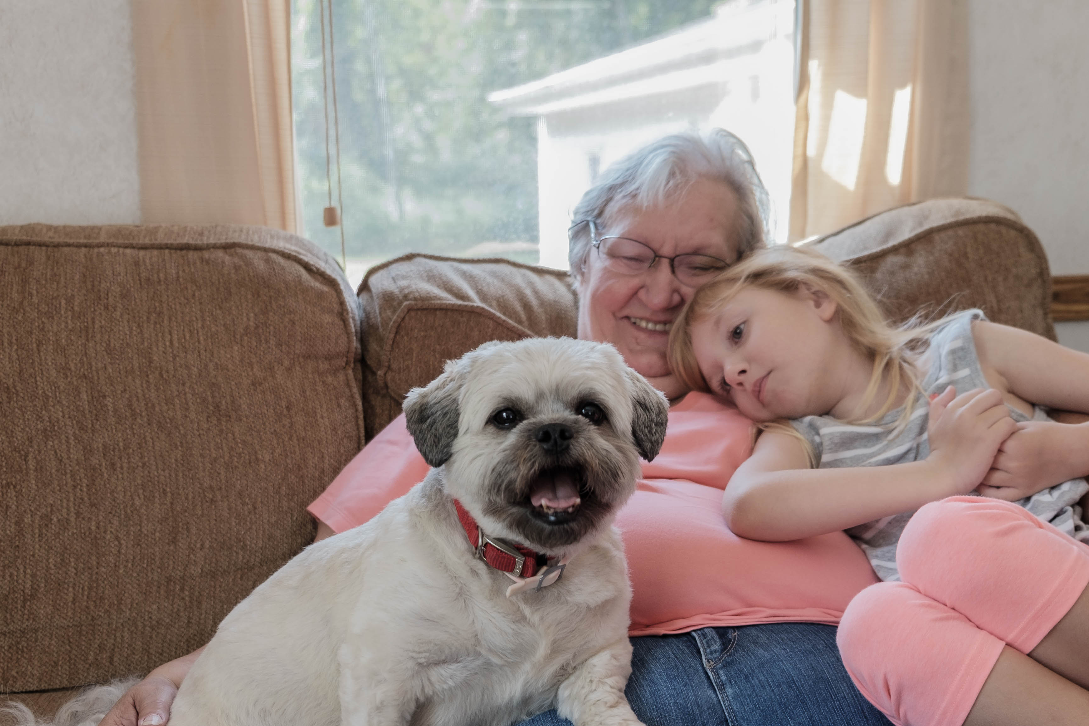 Mom, Snoopy and Emilie