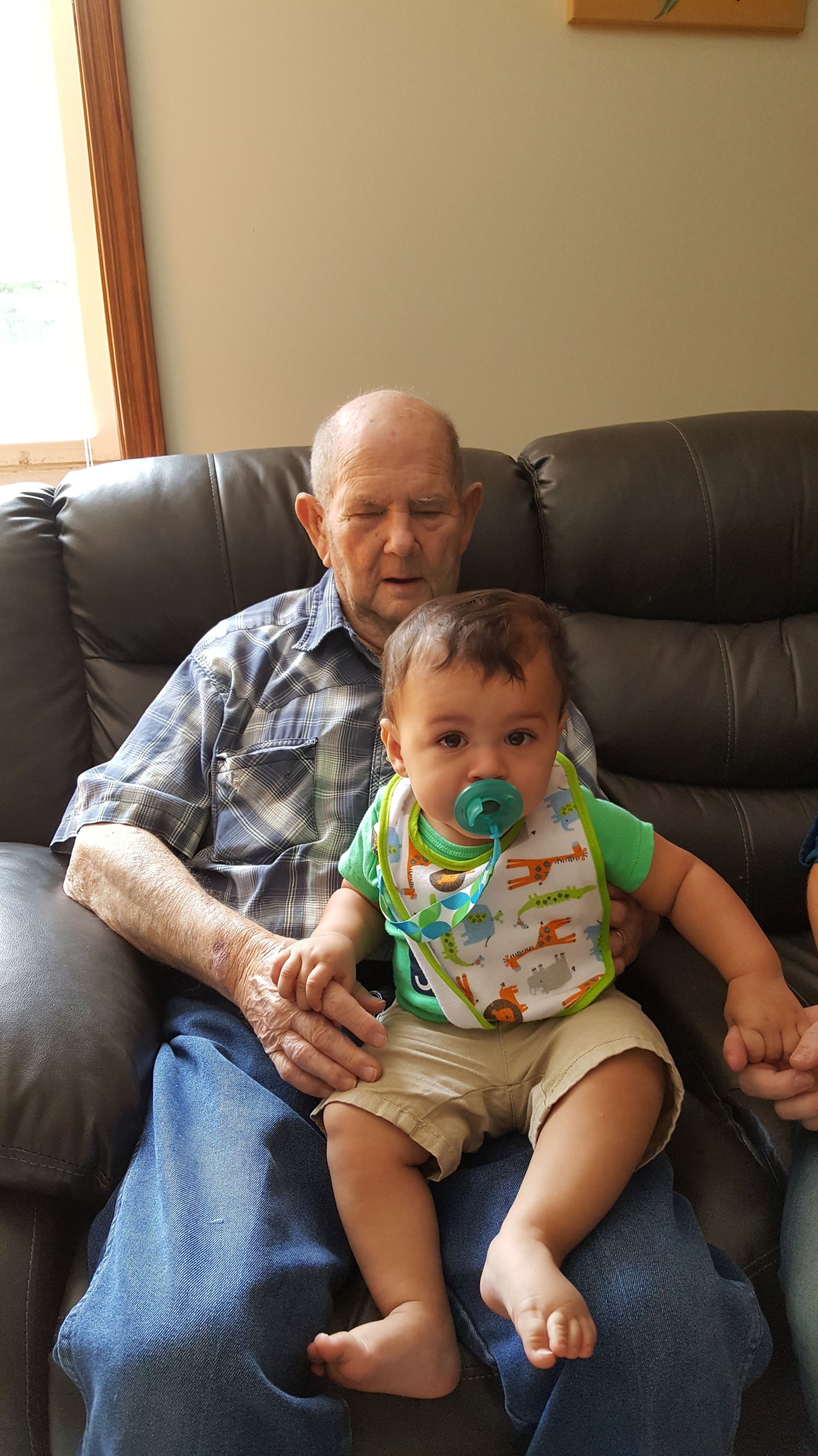 July 2018 - with Noah -  his great great nephew