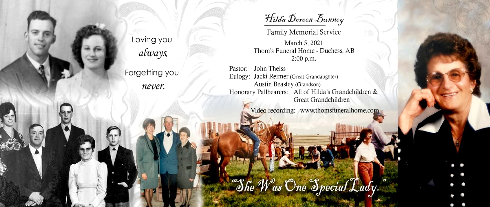 Hilda Bunney Obituary February 26, 2021 Brooks Funeral & Cremation