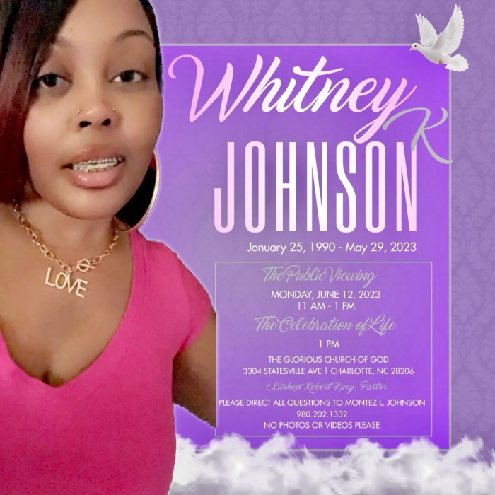Whitney Johnson Obituary May 30, 2023 King Funeral Home Concord, NC