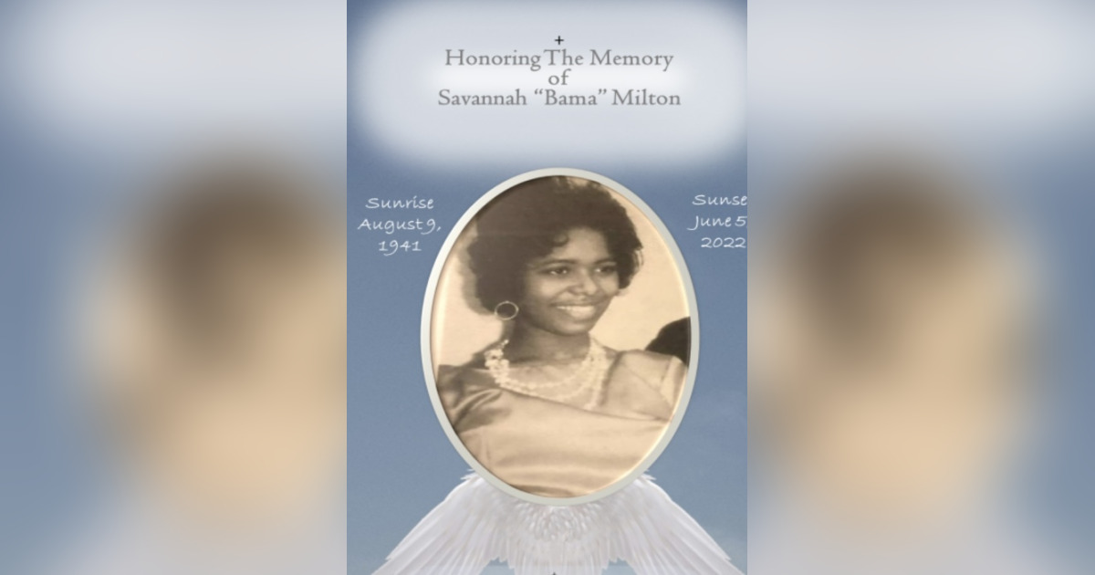 Savannah Milton Obituary June 5, 2022 St. Edwards Funeral Home
