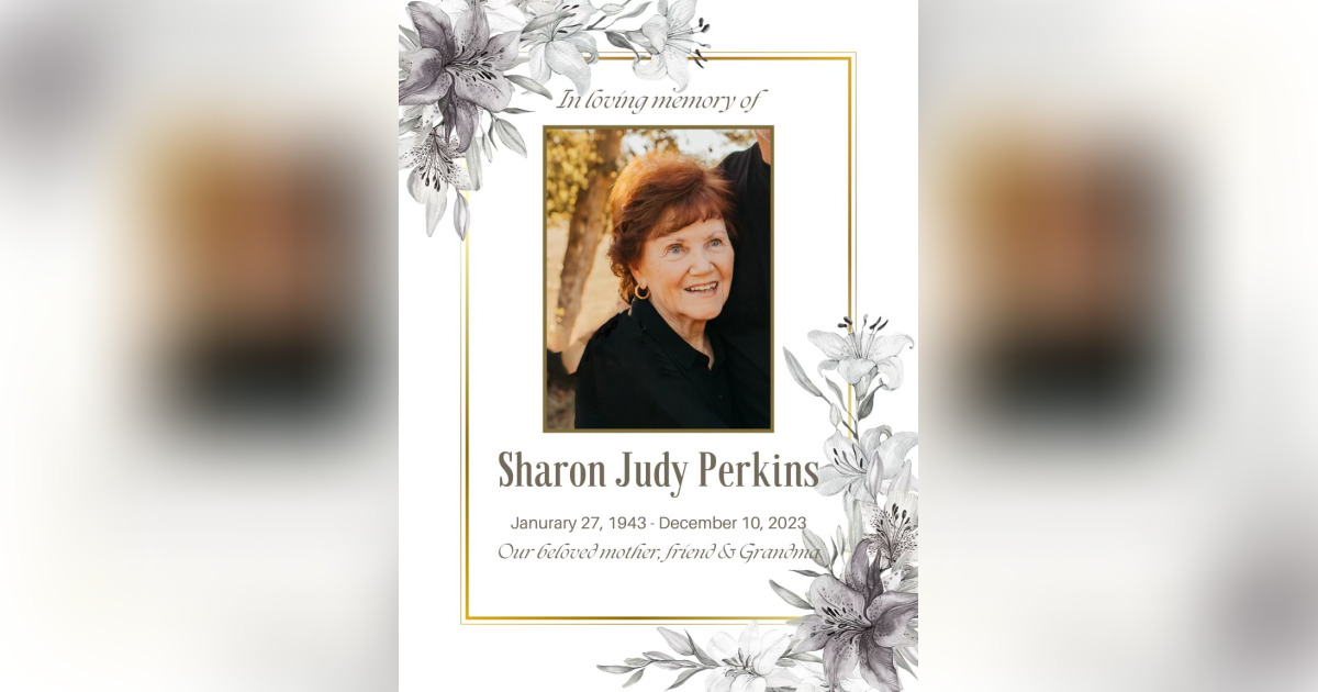 Sharon Perkins Obituary December 10, 2023 Mountain Valley Funeral