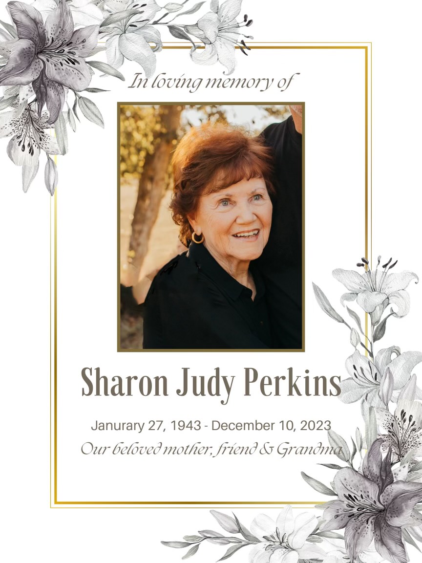 Sharon Perkins Obituary December 10, 2023 Mountain Valley Funeral