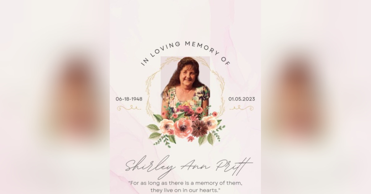 Shirley Pritt Obituary January 5, 2023 Pennington Smith Funeral Home Gauley Bridge, WV