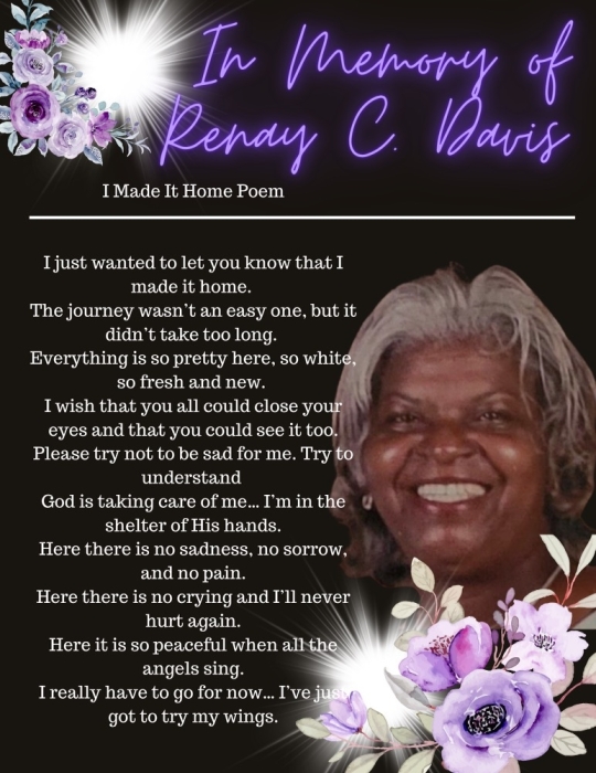 Mrs. Renay Davis Obituary July 28, 2023 Wingfield Funeral Home