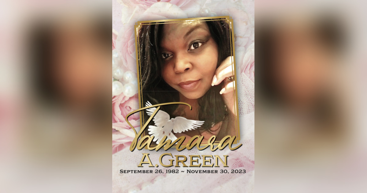 Ms. Tamara Green Obituary Nov 30, 2023 Maplesville, AL