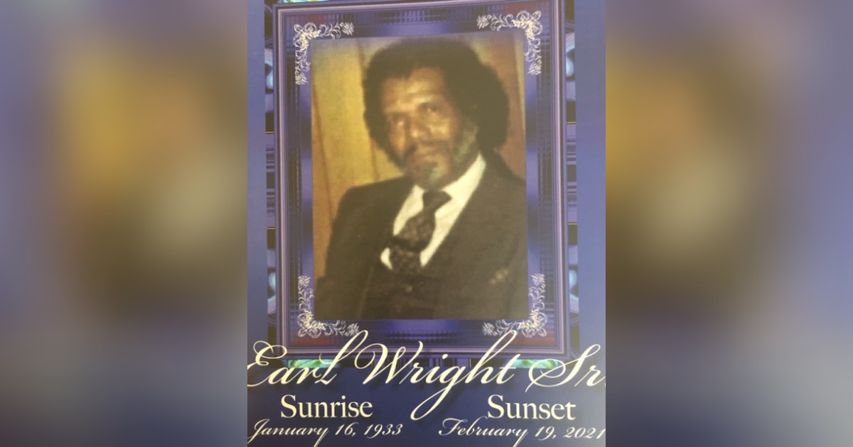 Obituary For Earl Wright | Sacred Memories Funeral Home