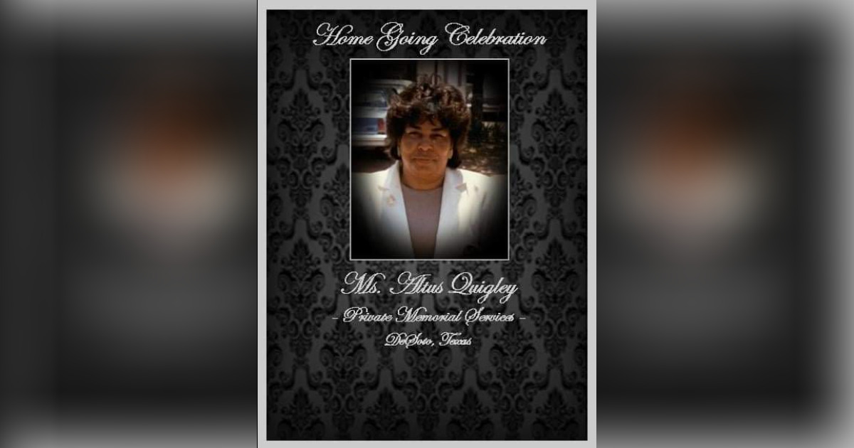 Obituary for Altus Quigley Jerome D. Lacy's Legacy Funeral Home