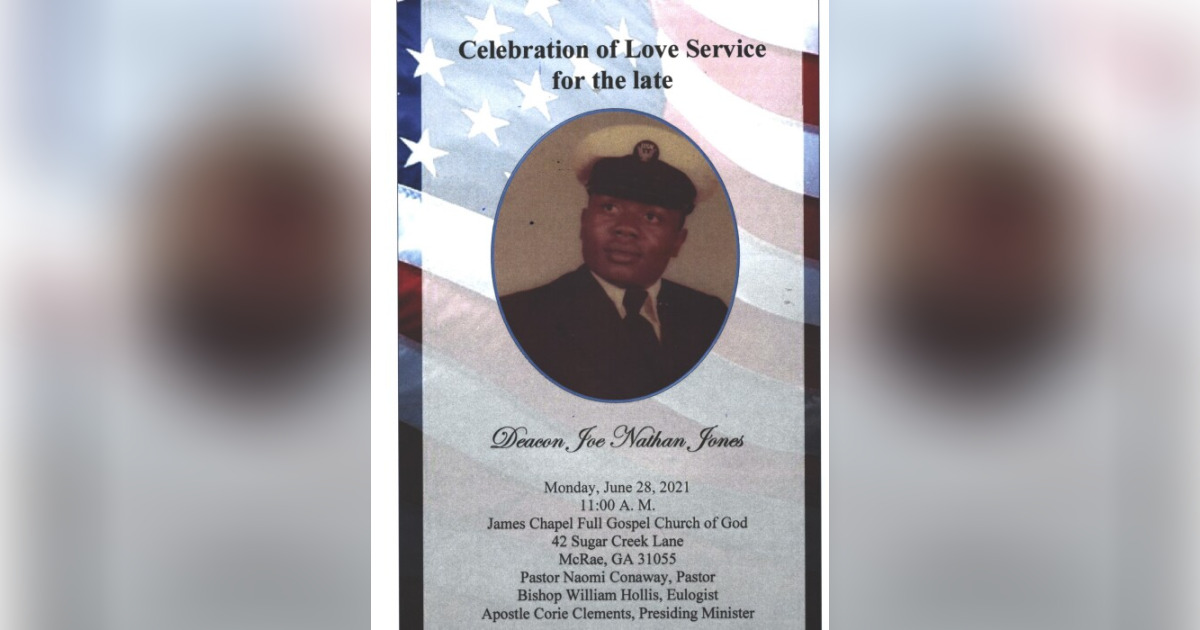 Obituary for Joe Nathan Jones, Jr. A.L. SpauldingBarnes Funeral Home