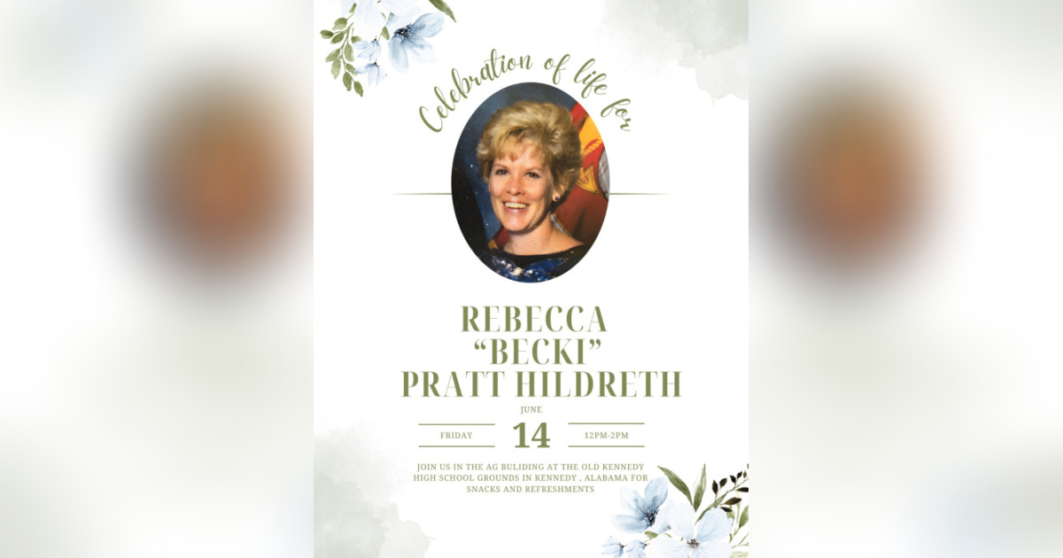 Rebecca Hildreth Obituary May 19, 2024 Nelson Funeral Home