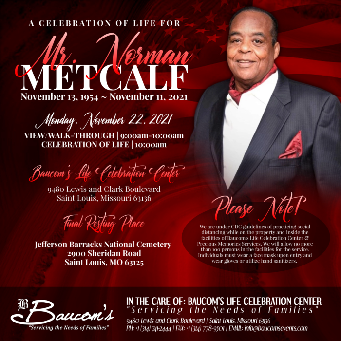 Mr. Norman Metcalfe Obituary November 11, 2021 Life