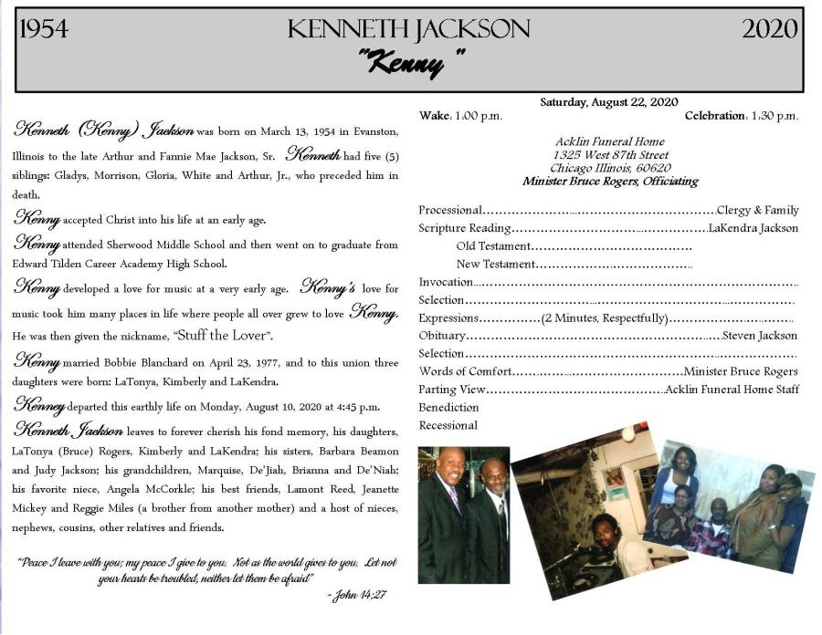 Obituary for Jackson Acklin Funeral Home