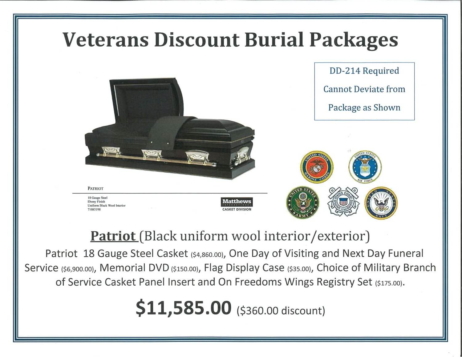 Veterans Funeral & Cremation Services in Baltimore County