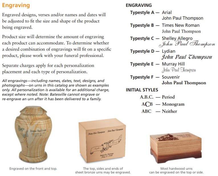 Urn and Casket Personalization Options | Crouch Funeral Home, P.A. | North  East MD funeral home and cremation
