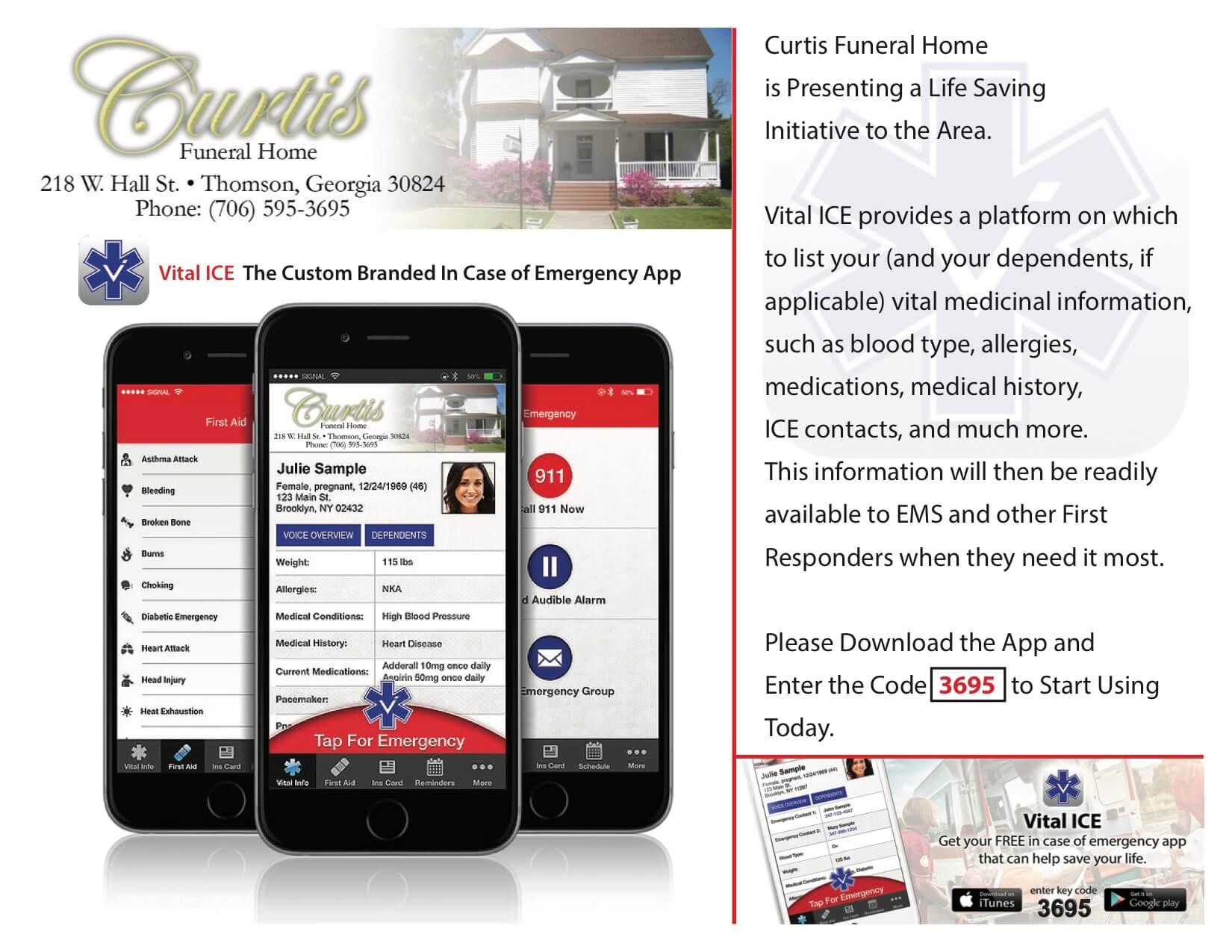 VitalICE Curtis Funeral Home Thomson GA funeral home and cremation