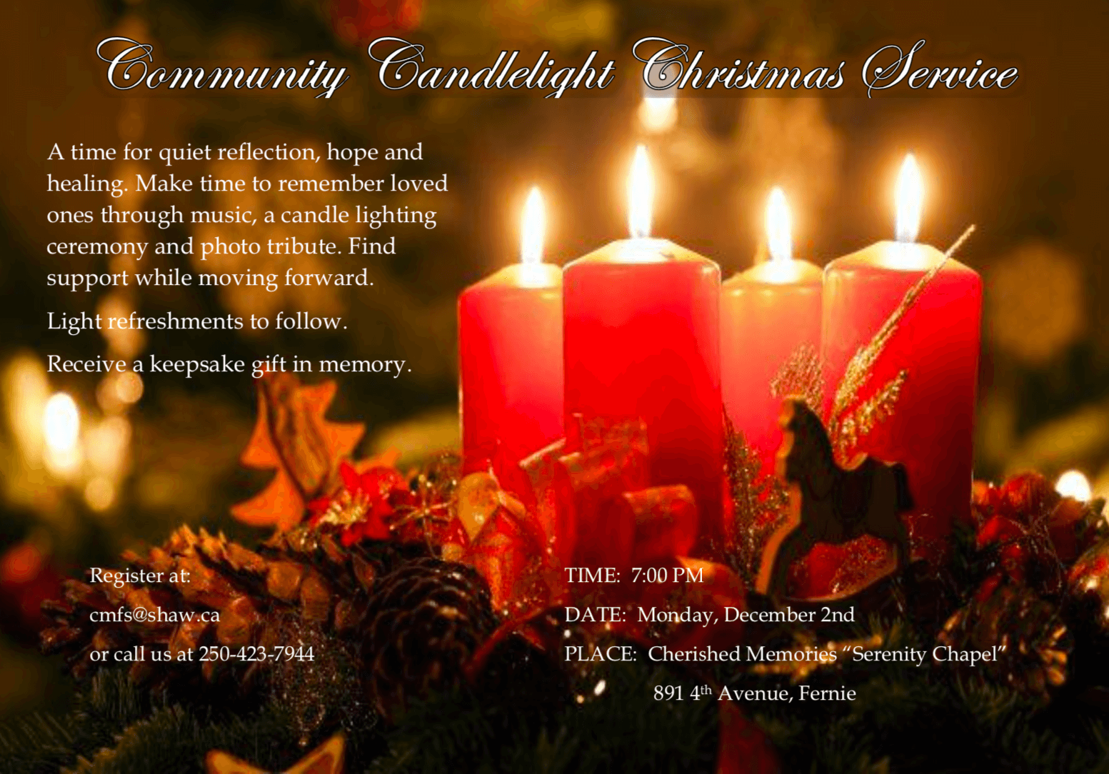 Events and Seminars Cherished Memories Funeral Services Ltd. Fernie