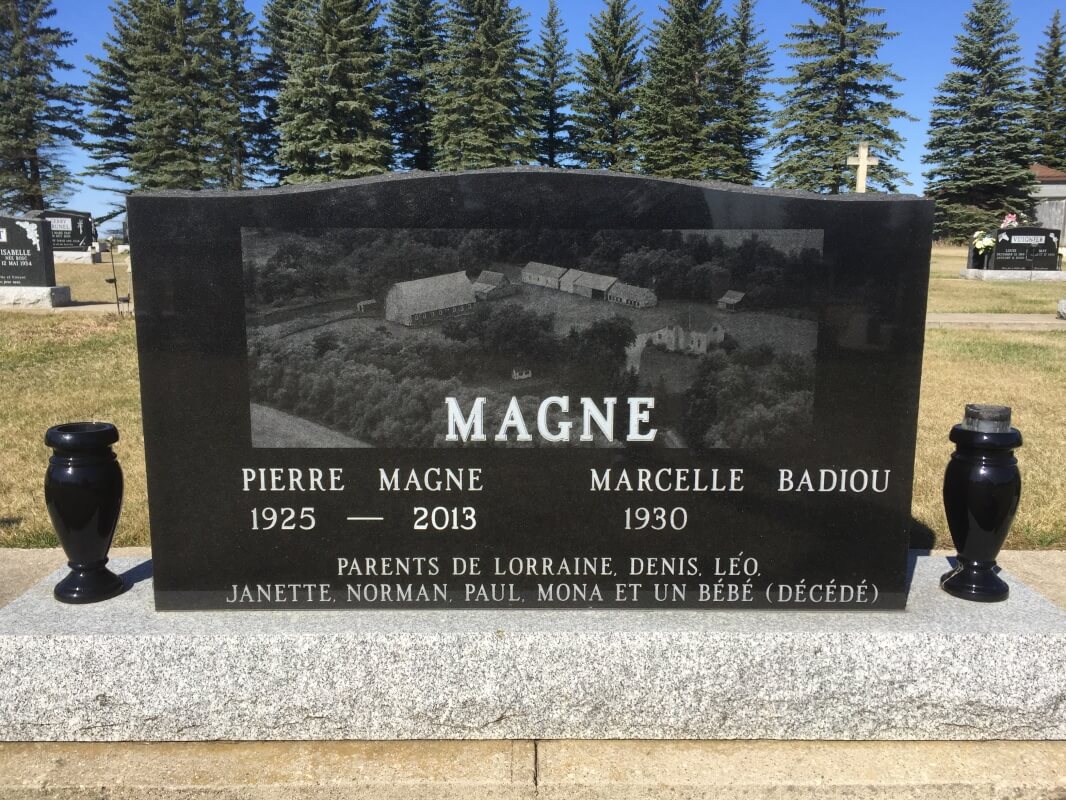 Monuments Adam's Funeral Home Notre Dame de Lourdes MB funeral home