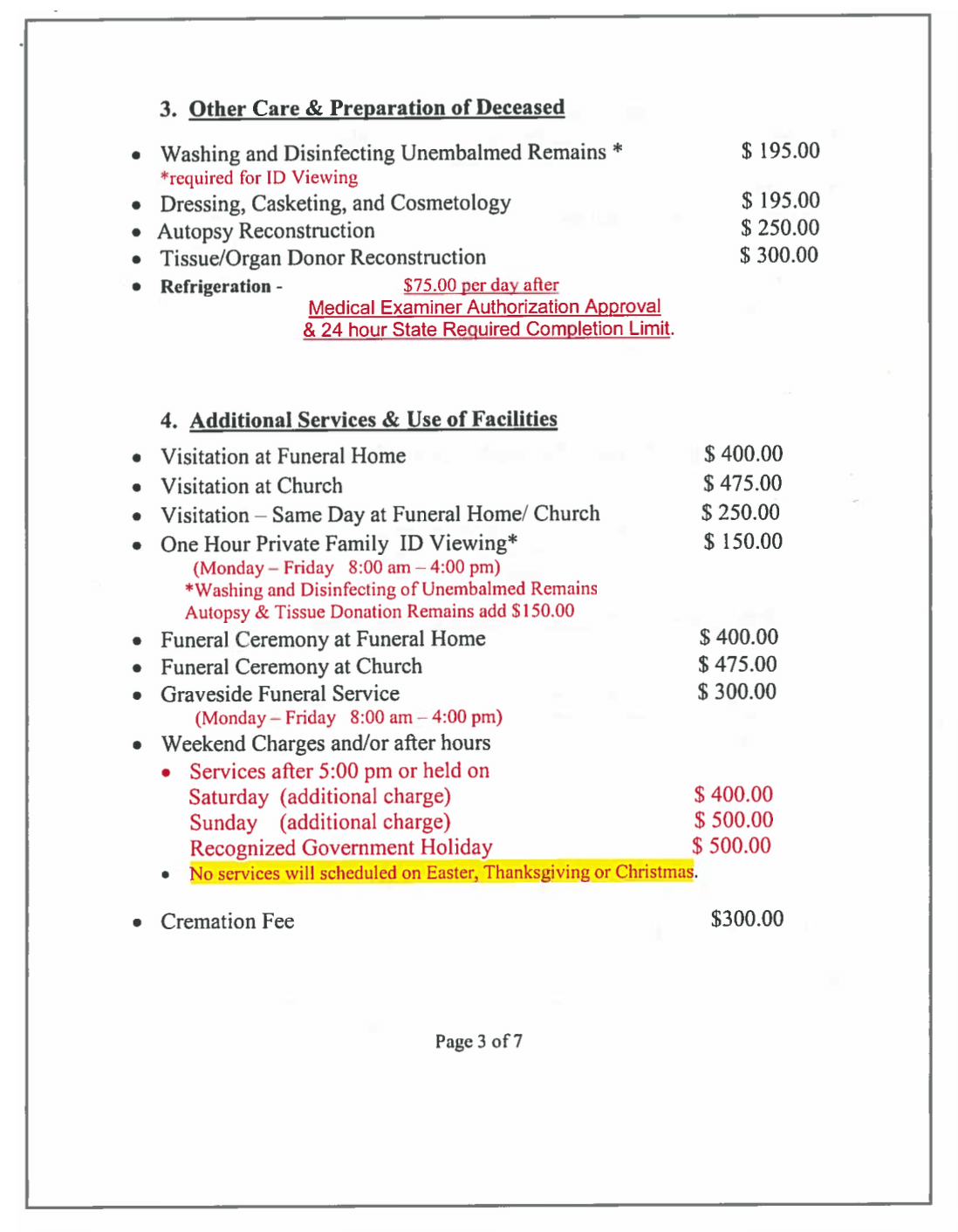General Price List Crematory in Lake City, FL GatewayForest Lawn