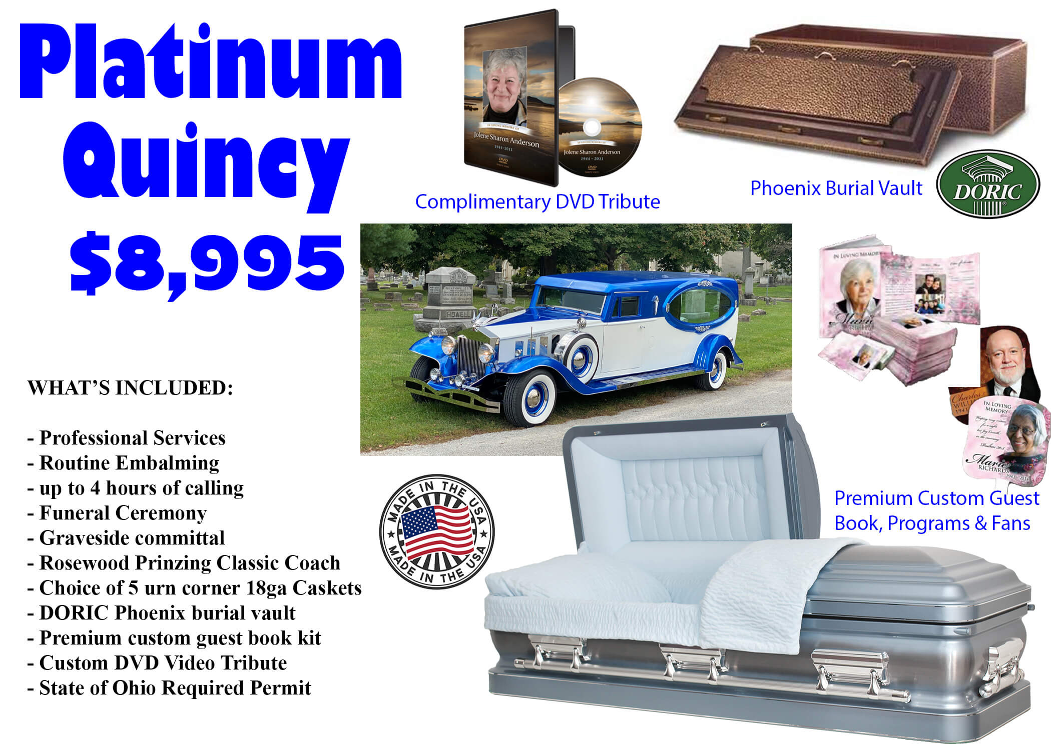 Platinum Quincy Burial Package Edwards Funeral Service HughesAllen
