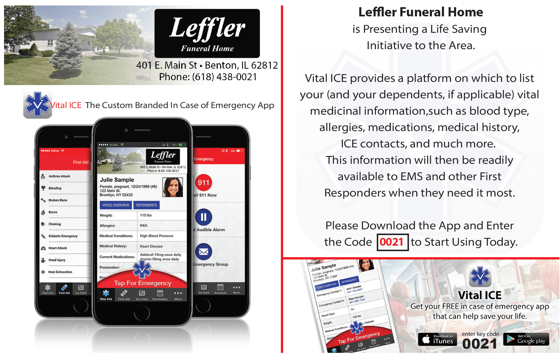 Vital Ice Leffler Funeral Home Benton IL funeral home and cremation